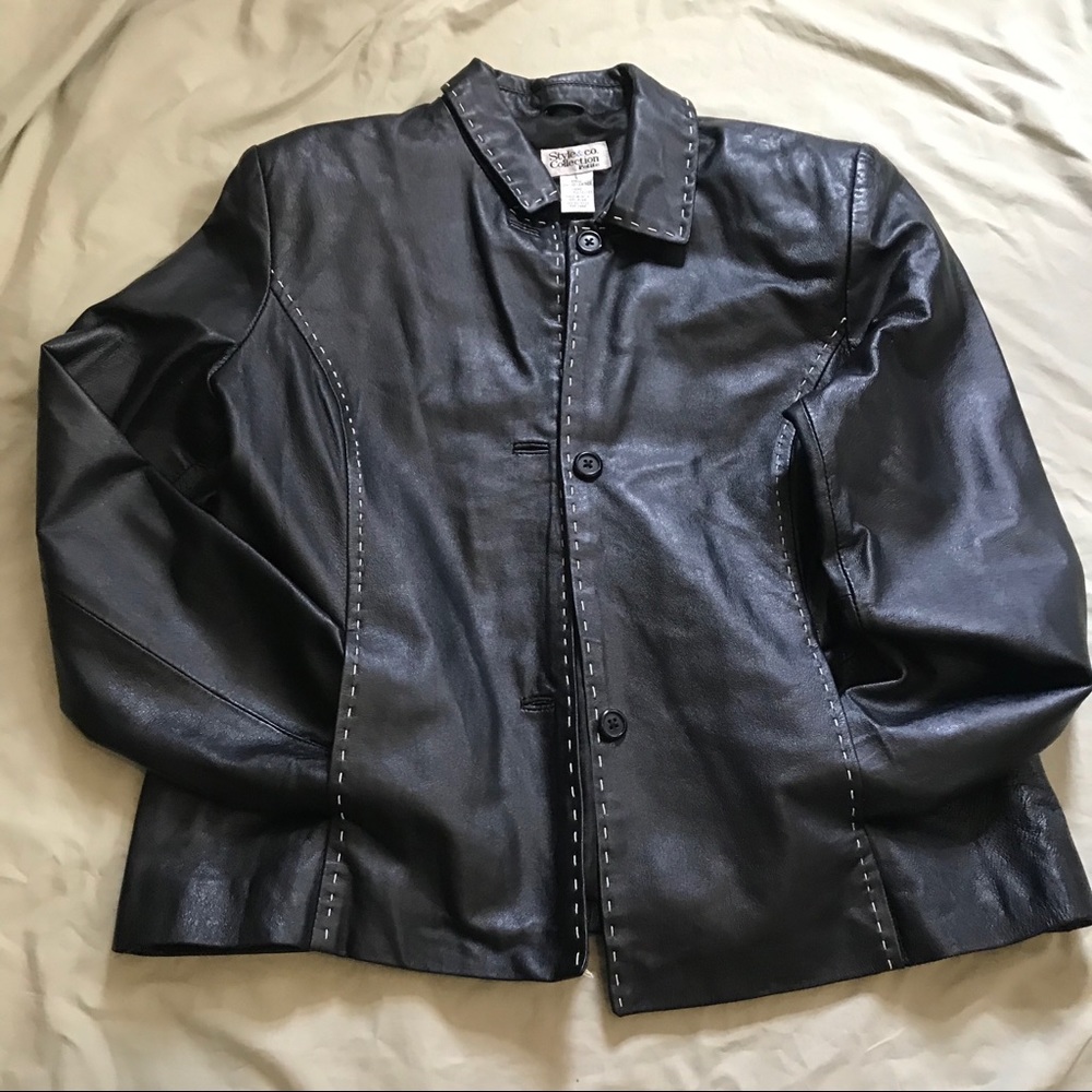 Style & Co Leather Jacket